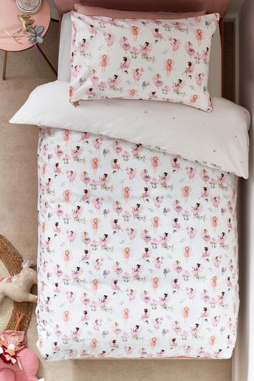 Castle Fairy Vintage Jungle Rabbits Duvet Cover - Toddler Size, Watercolor Flowers, Farmhouse Easter Theme - View #7