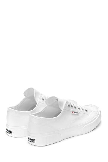 Superga cotu leather shops white