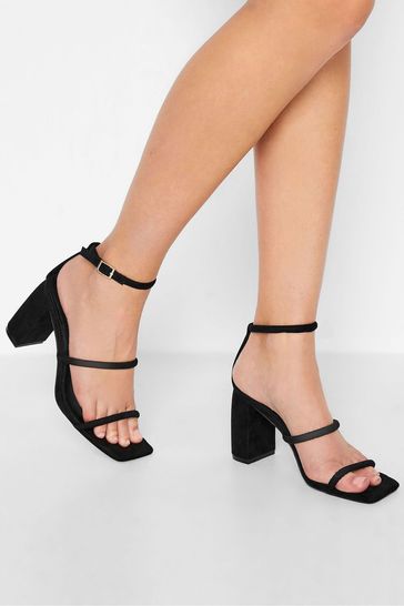 White suede block best sale heels