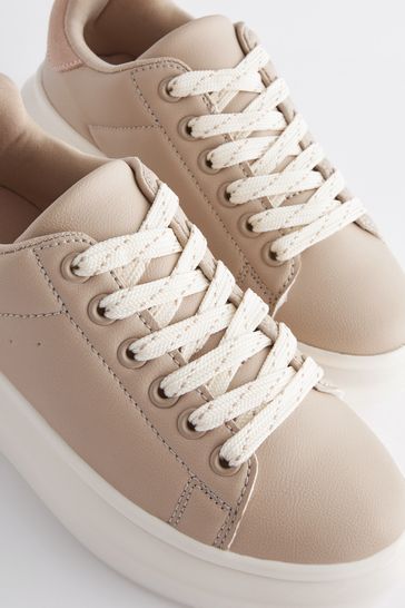 Neutral Brown Chunky Sole Trainers