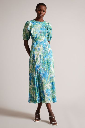 Ted baker teal clearance bird print dress