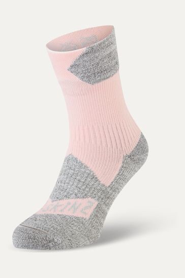 SEALSKINZ Pink Bircham Waterproof All Weather Ankle Length Socks