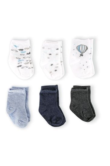 aden + anais Blue Baby Socks Six Pack Gift Set