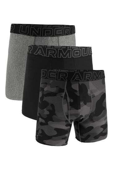Buy Under Armour Black Print Performance 100 Cotton Tech Printed Boxers 3 Pack from Next Bahrain