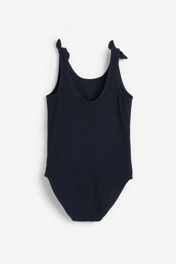 Black Textured Swimsuit 3 16yrs
