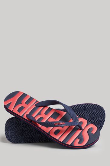 Superdry Navy Blue Vegan Flip Flops