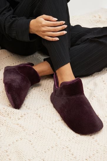 Plum slippers top