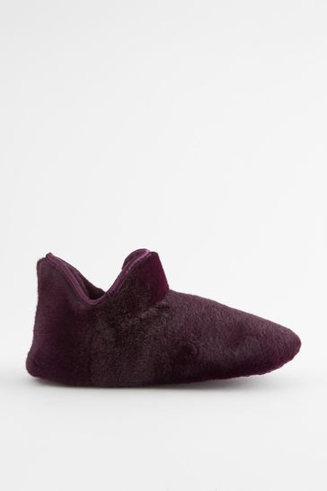 Buy Plum Purple Faux Fur Cosy Slipper Boots from Next Sweden