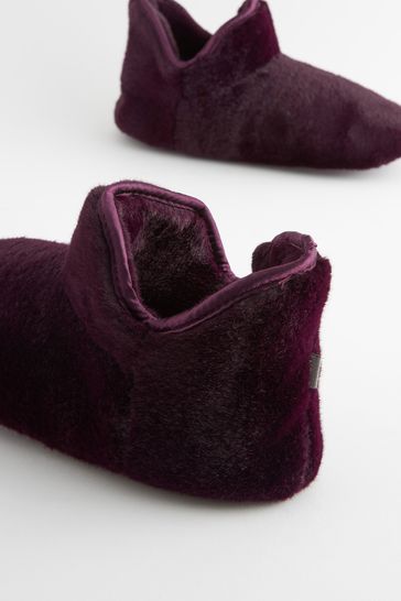 Buy Plum Purple Faux Fur Cosy Slipper Boots from Next Sweden