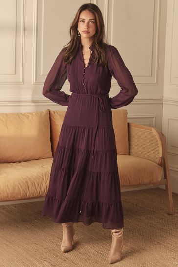 Buy Forever New Purple Rickie Button Up Midi Dress from Next Latvia