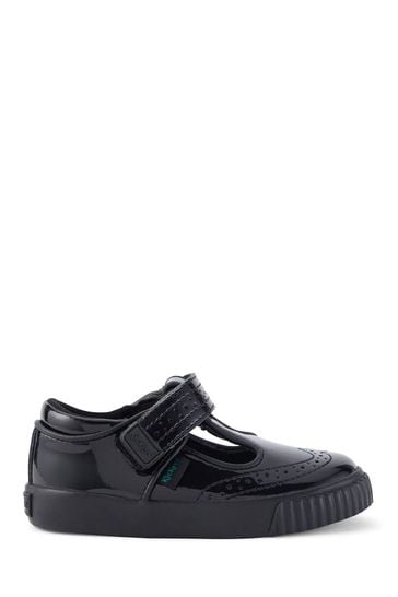 Kickers Infants Tovni Brogue T-Bar Patent Leather Shoes