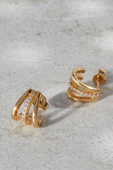 Buy Mint Velvet Gold Tone Claw Earrings from Next Luxembourg