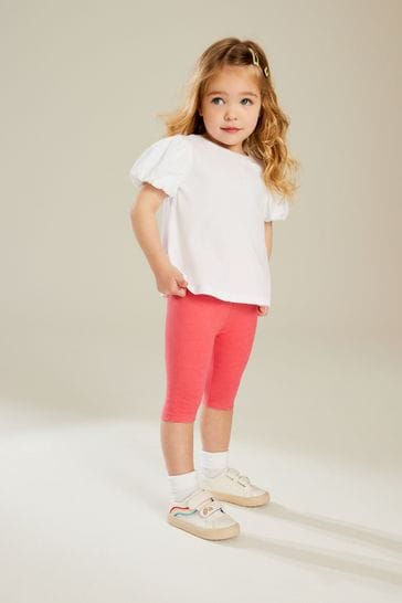 Bright Pink Cropped Leggings (3mths-7yrs)