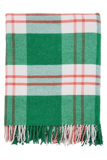 Joules Green Lakeside Slumber Woven Throw