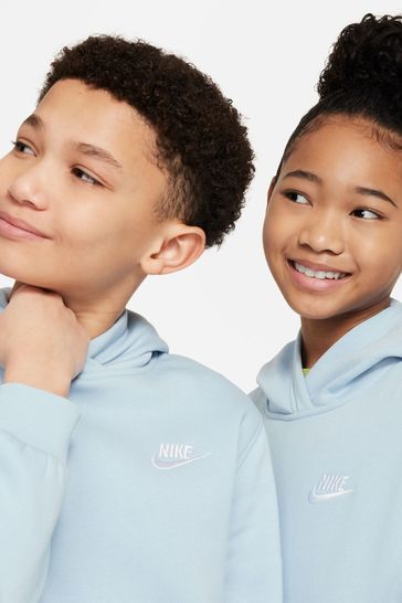 Buy Nike Pale Blue Club Fleece Overhead Hoodie from Next Denmark