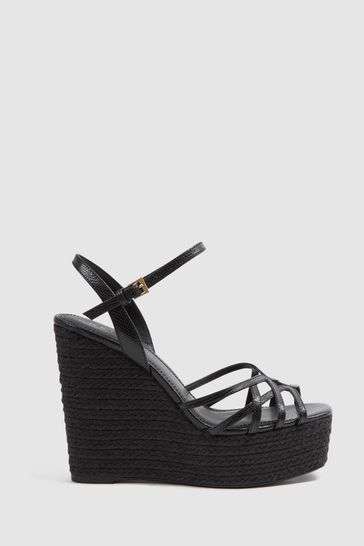All black on sale wedge heels