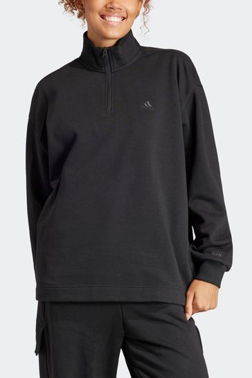 Buy adidas Black USA Fleece Szn Quarter-Zip All from Sweatshirt Next Sportswear