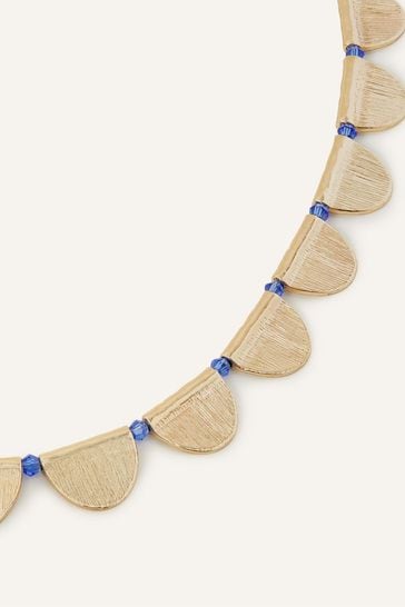 Gold semi deals circle necklace