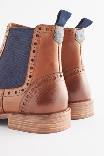 Womens tan brogue chelsea boots cheap
