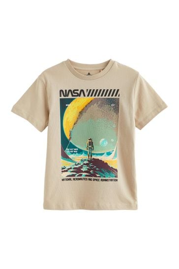 Stone Licensed NASA T-Shirt (3-16yrs)