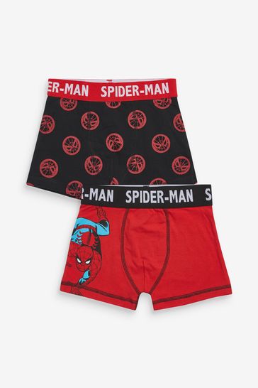 Red/Black Marvel® Spiderman 2 Pack Trunks (2-12yrs)