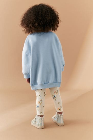 Buy Blue Relaxed Fit Sweater And Leggings Set (3mths-7yrs) from Next USA