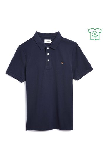 Farah black top polo shirt