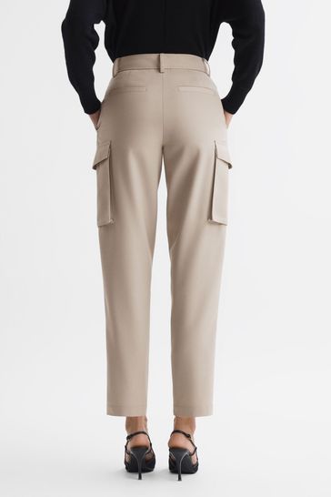 Buy Reiss Neutral Violet Petite Mid Rise Cargo Trousers from Next Canada