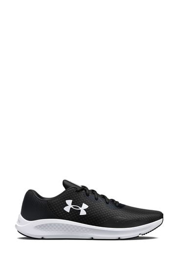 Under Armour Jet Black Charged Pursuit 3 Trainers