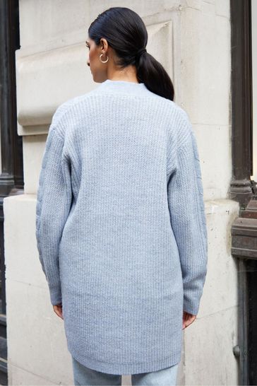 Blue knit hot sale cardigan