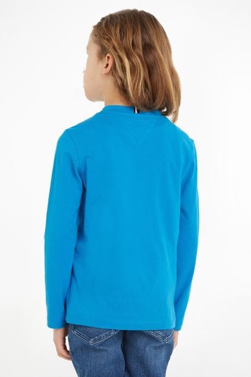USA Blue T-Shirt Sleeve Buy Unisex Kids Essential Long from Hilfiger Tommy Next