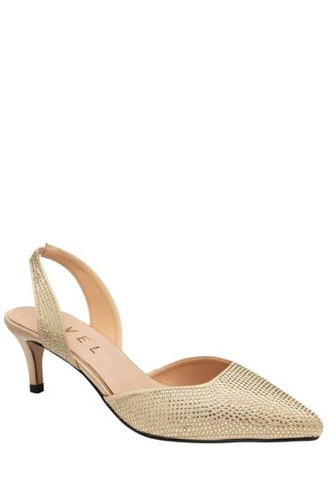 Ravel Gold Diamante Sling Back Shoes