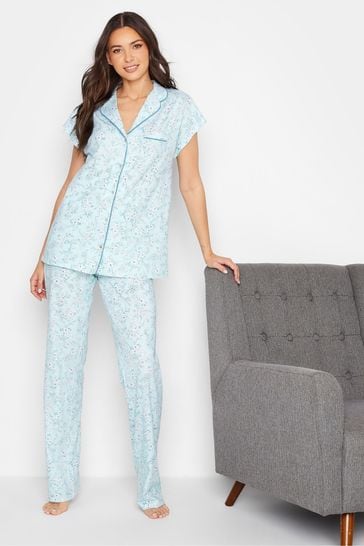 Long Tall Sally Blue Button Through Pyjama Set