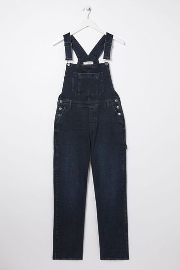 Fat face black dungarees top