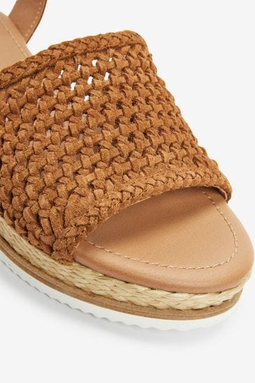 Tan weave sandals online