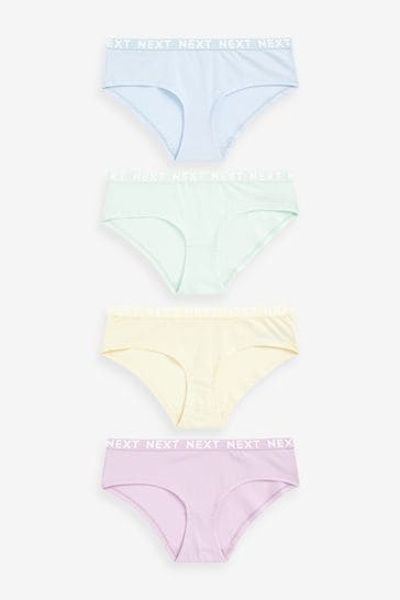 Buy Bright Colours Short Cotton Rich Logo Knickers 4 Pack from Next USA