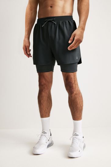 Buy Slate Grey 2 In 1 Training Shorts from Next Luxembourg