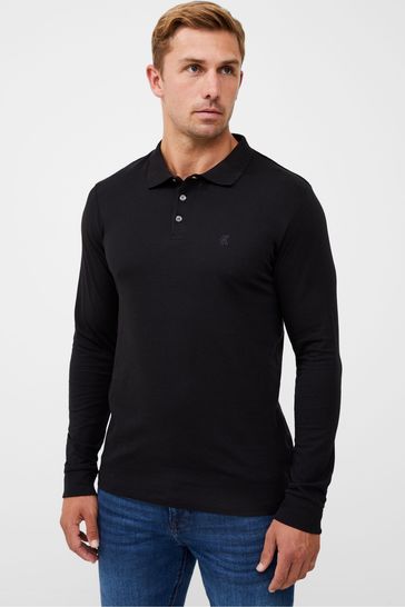 French Connection Long Sleeve Polo Shirt 2 Pack