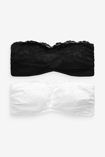 Buy Lace Bandeau Bras 2 Pack from Next Australia