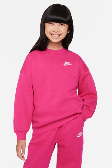 Nike club sweatshirt pink shop