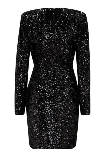 Warehouse black shop sequin dress