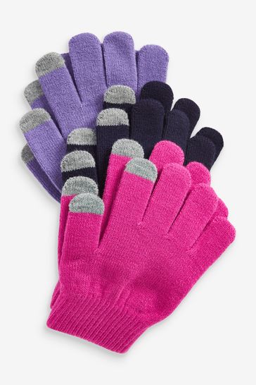 Multi 3 Pack Touch Tip Magic Gloves (3-16yrs)