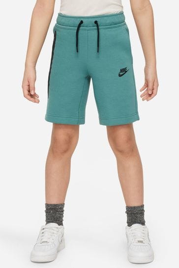 Green Nike Tech Fleece Shorts