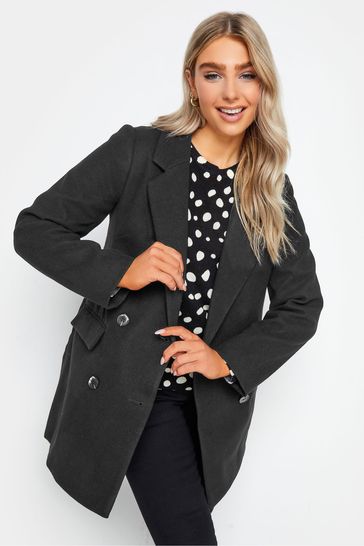 M Co Black Cosy Wool Coat