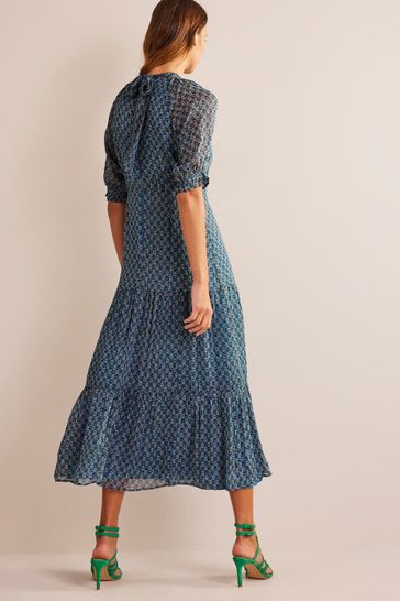 Buy Boden Blue Pretty GGT Maxi Tier Dress from Next Luxembourg