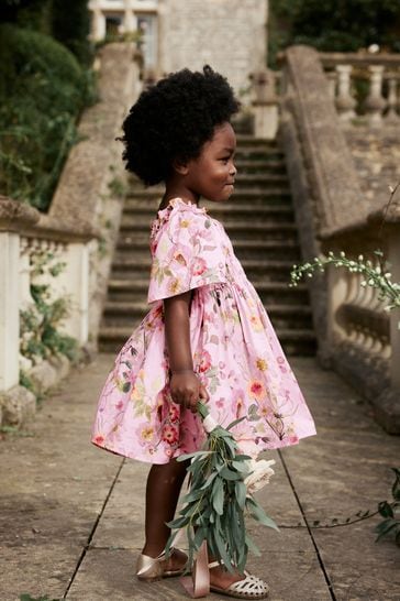 Buy Pink Floral Printed Cotton Dress 3mths 8yrs from Next Canada