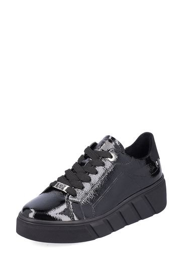 Rieker Womens Evolution Lace Up Black Shoes