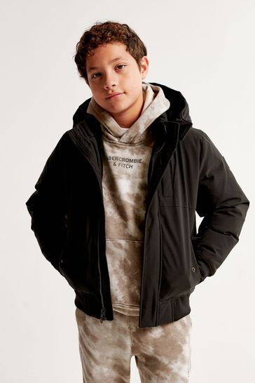 Abercrombie & Fitch Technical Bomber Black Jacket