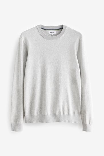 Grey crew new arrivals neck jumper