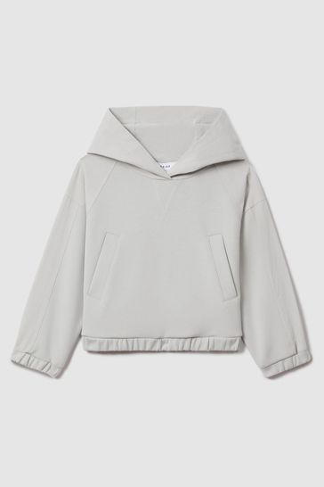 Buy Reiss Grey Selma 4 9 yrs Hybrid Jersey Elasticated Hoodie from Next Denmark